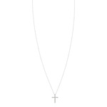 Collier or blanc 375 diamants 45 cm - vue 1