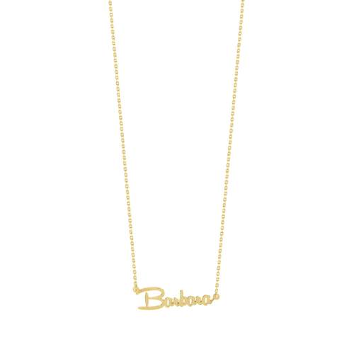 Collier or 375 jaune prénom personnalisable 42 cm