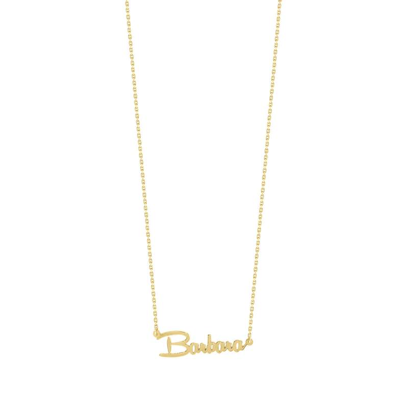 Collier or 375 jaune prénom personnalisable 42 cm - vue 1
