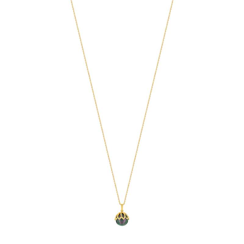 Collier or jaune 375 perle de culture de Tahiti 45 cm - vue 1