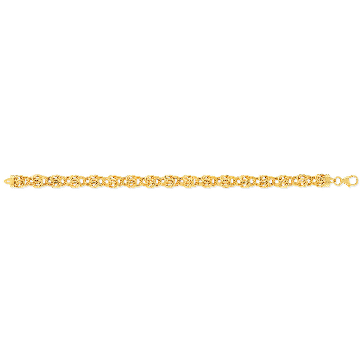 Bracelet or 375 jaune maille royale 18,5 cm