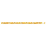 Bracelet or 375 jaune maille royale 18,5 cm - vue 1