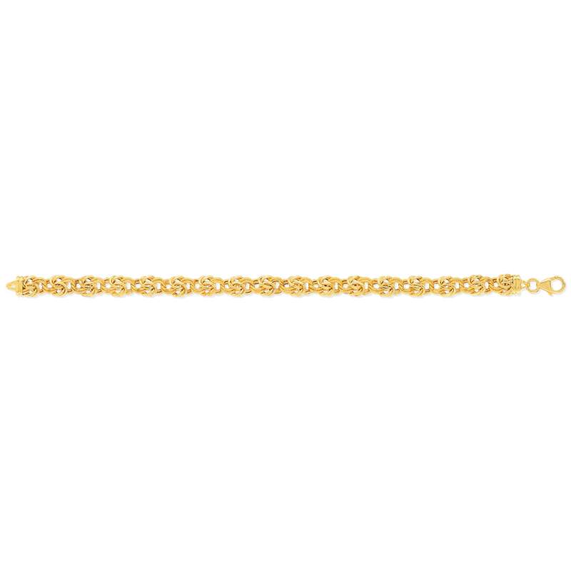 Bracelet or 375 jaune maille royale 18,5 cm - vue 1