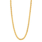 Collier or jaune 375 maille royale ciselée 45 cm - vue 1