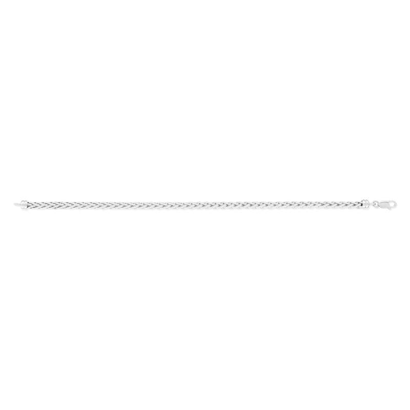 Bracelet or 375 blanc maille palmier 18,5 cm - vue 1