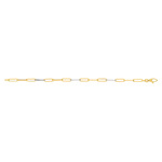 Bracelet 2 ors 375 maille cheval 21 cm - vue 1