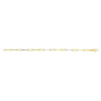 Armband 2 soorten goud 375 paardenmotief 21 cm