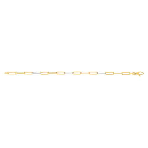 Bracelet 2 ors 375 maille cheval 21 cm