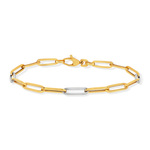 Bracelet 2 ors 375 maille cheval 21 cm - vue 2