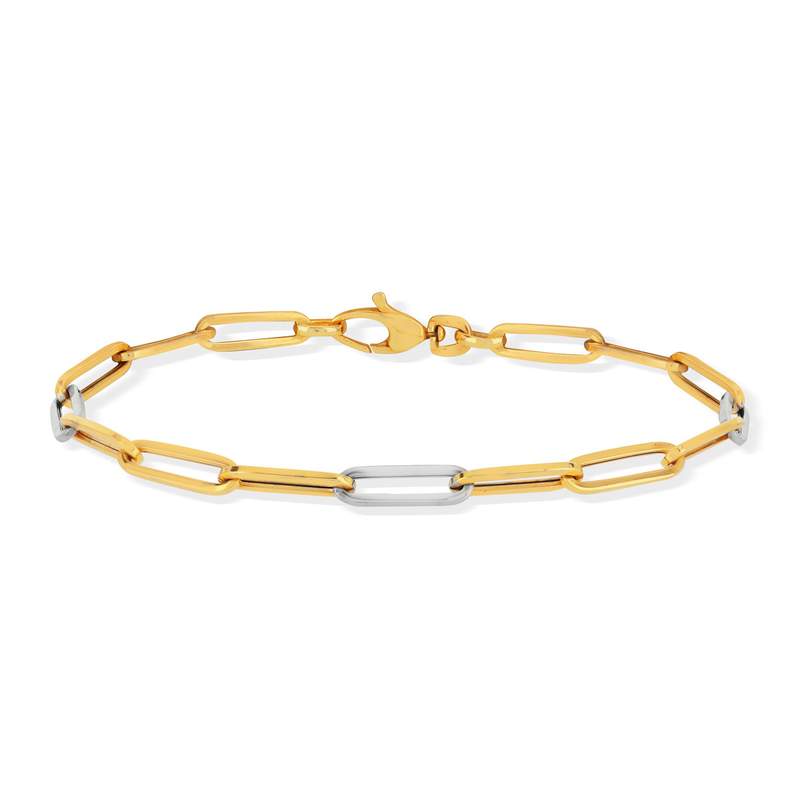 Bracelet 2 ors 375 maille cheval 21 cm - vue 2