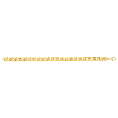 Bracelet or 375 jaune maille fantaisie 19 cm