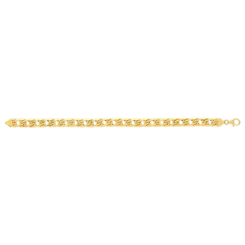 Bracelet or 375 jaune maille fantaisie 19 cm - vue 1