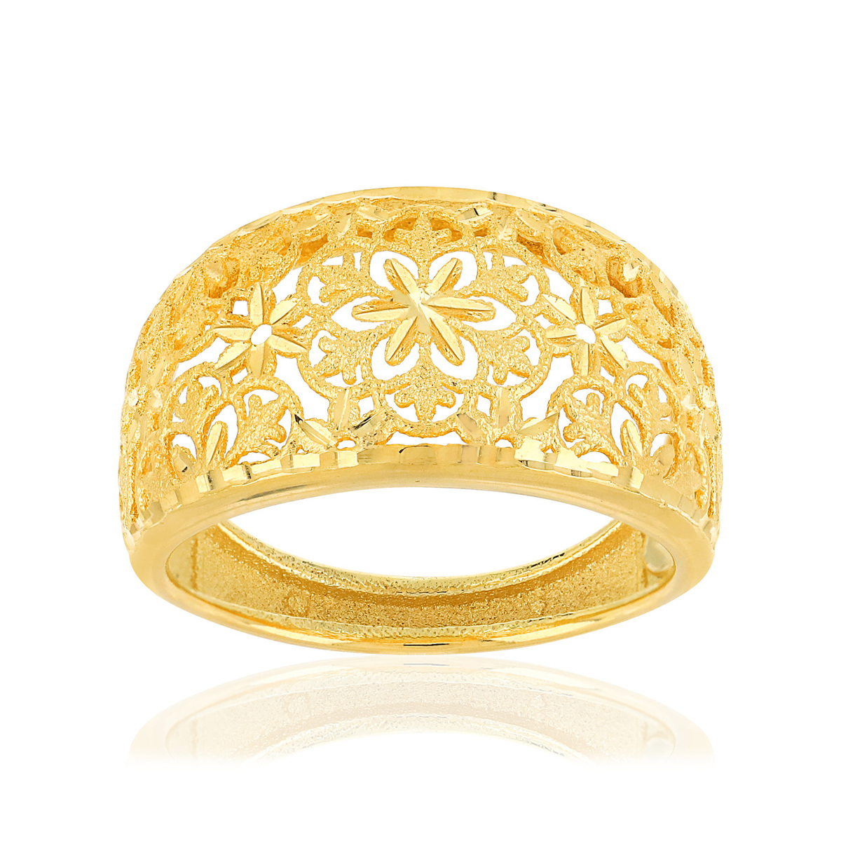 Bague or jaune 375 - vue V1