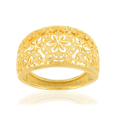 Bague or jaune 375 - vue V1