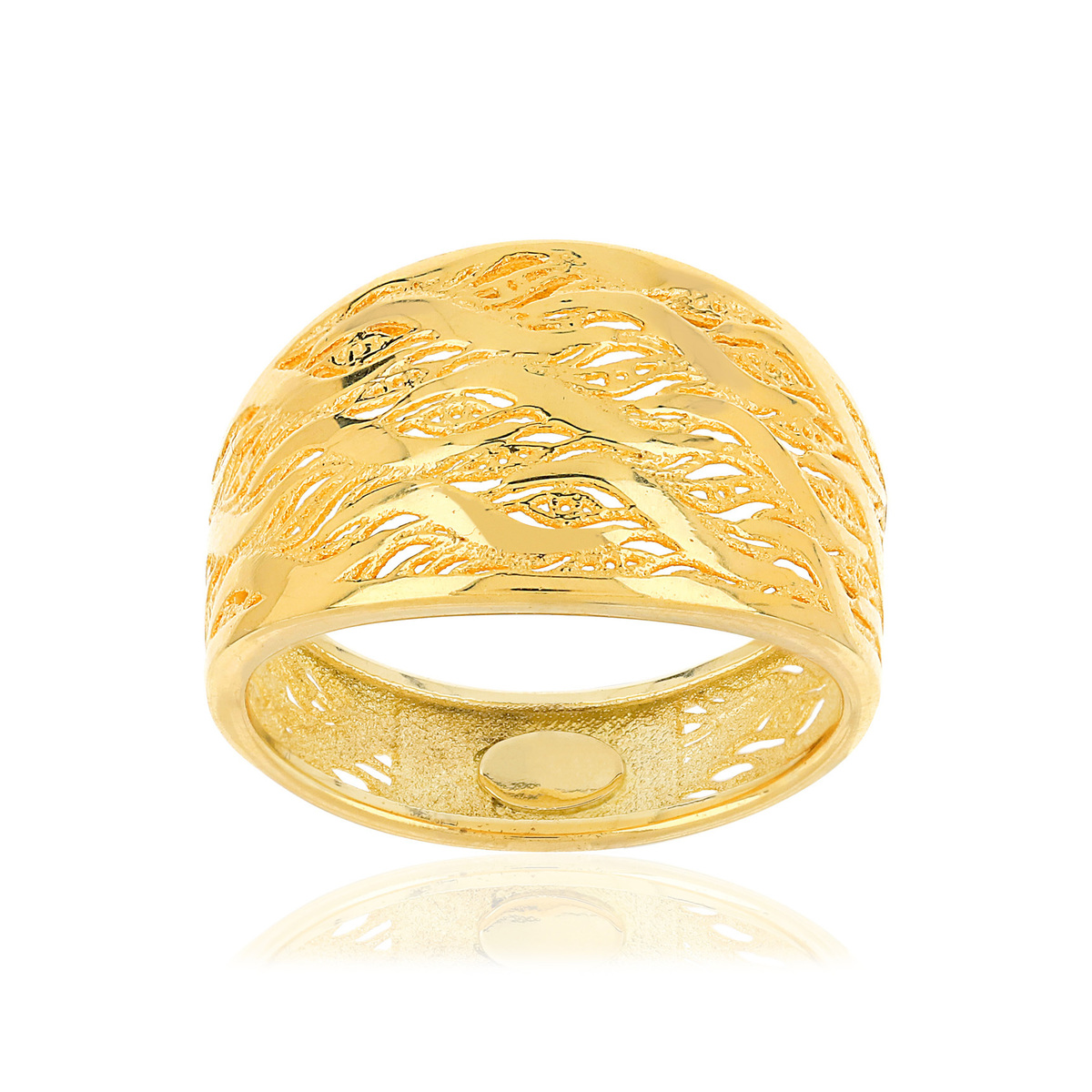 Bague or jaune 375 - vue V1