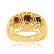 Bague or jaune 375 grenat