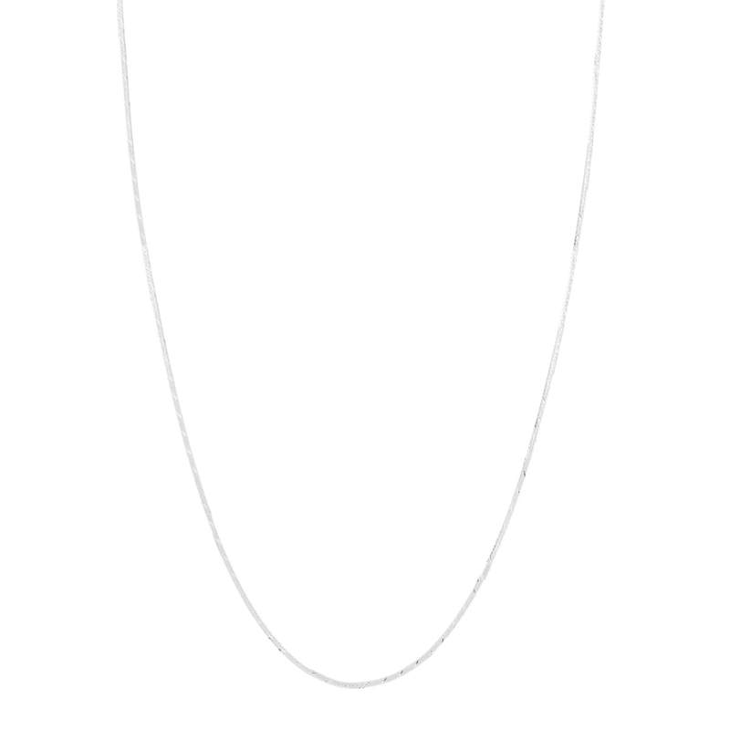 Chaine or blanc 375 maille serpent plate 42 cm - vue 1