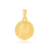 Médaille or 375 jaune diamanté Vierge - vue V1