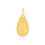 Médaille or 375 jaune goutte ange - vue 1