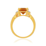 Bague or 375 pierres fines diamants - vue 2