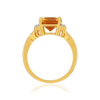 375 gold ring with semi-precious stones and diamonds