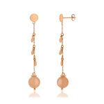 Boucles d'oreilles or rose 375 pierres fines - vue 1
