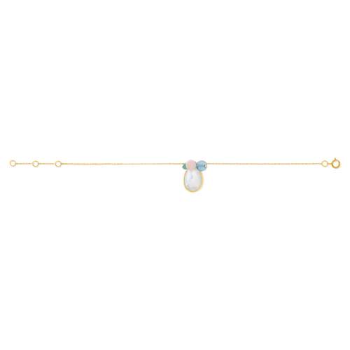 Bracelet or 375 pierres fines 19 cm