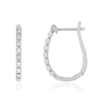 White gold earrings 375 diamonds