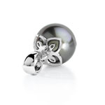 Pendentif or 750 blanc perle de culture de tahiti - vue D2