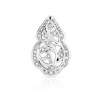 Pendentif or 750 blanc diamant - vue 1