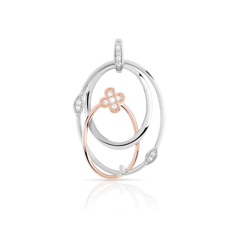 Pendentif 2 ors 750 diamant - vue 1
