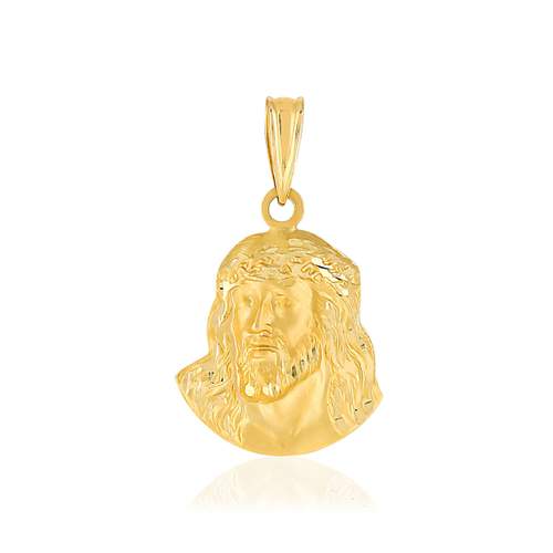 Médaille or jaune 750 visage du Christ