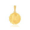 Médaille or 750 jaune diamanté Vierge - vue V1