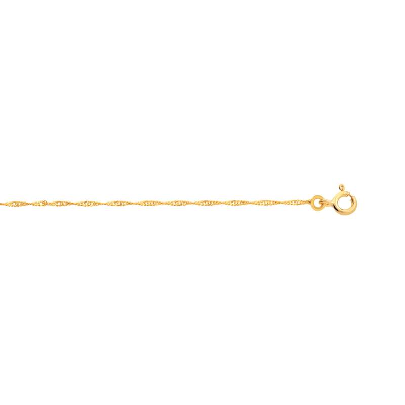 Chaîne or 750 jaune maille torsadée 45 cm - vue 1