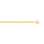 Chaîne or 750 jaune maille corde torsadée 45 cm - vue 1