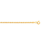 Chaîne or 750 jaune maille corde torsadée 45 cm