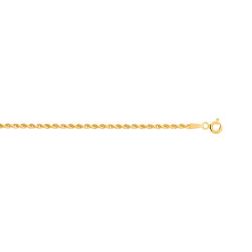 Chaîne or 750 jaune maille torsadée 40 cm