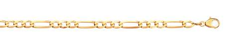 Chaine or jaune 750 massif maille cheval alternée 50 cm - vue 1
