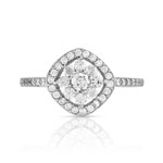 Bague argent 925 fleurs zirconias - vue 3