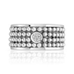 Bague argent 925 diamant - vue 3