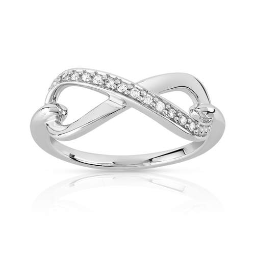 Bague argent 925 infini zirconias