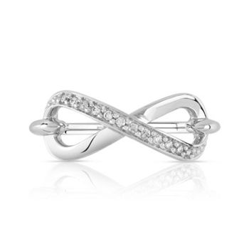 Bague argent 925 infini zirconias