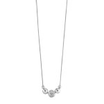 Collier argent 925 billes ouvragées et polies 45 cm - vue 1