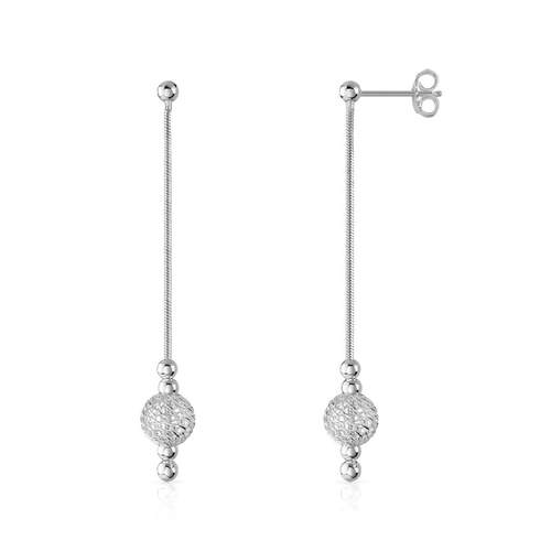 Boucles d'oreilles argent 925 pendants boules