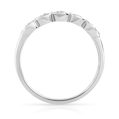 Bague argent 925 saphir diamant - vue V2
