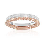 Lot 2 bagues de phalange argent 925 et plaqué or rose