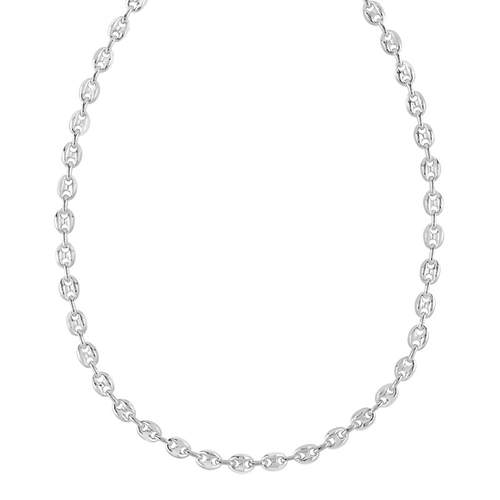 Collier argent 925 maille grain de café 50 cm