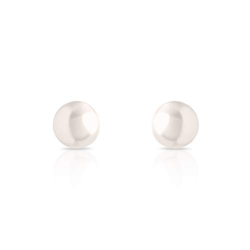 Earrings, gold 750 yellow Japanese cultured pearls