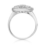 Bague argent 925 ajourée zirconias - vue 2