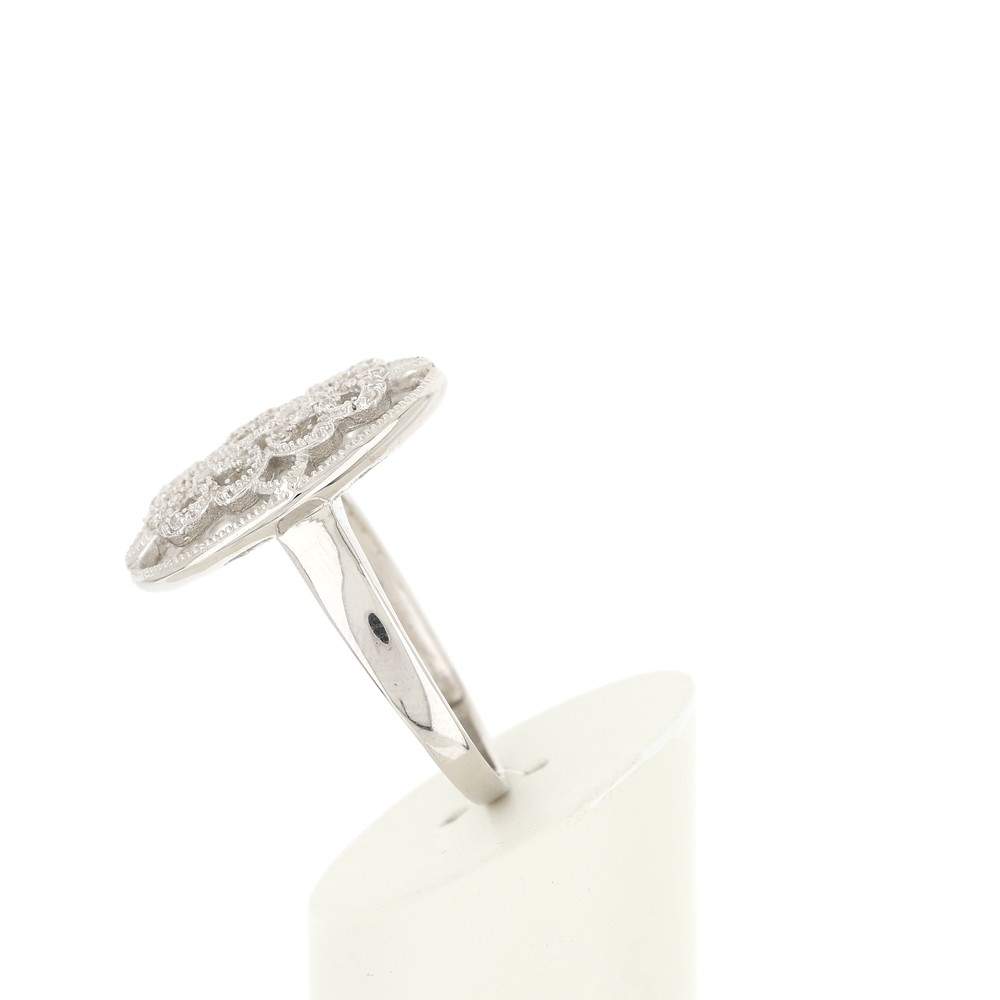 Bague argent 925 ajourée zirconias - vue 6